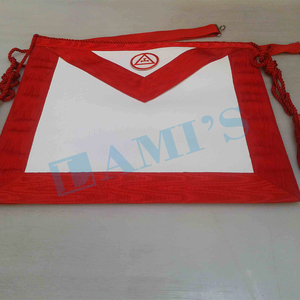 Tablier d'arche royale de grand prêtre à prix abordable Tablier d'insigne maçonnique de meilleure qualité avec pompon - Product Image 4