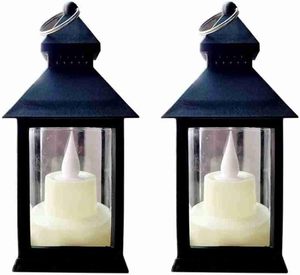 Décoration de maison artisanat créatif fer noir revêtement en poudre 2 pièces ensemble bougeoir bougie lumière dîner ornement romantique - Product Image 1