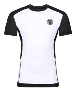 Camiseta Deportiva Blanca de Manga Corta Transpirable con Estampado Gris 100% Poliéster Protección UPF50 - Product Image 5