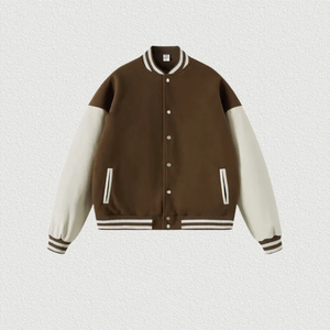 Chaqueta Universitaria Vintage de Lona Personalizada Unisex para Estudiantes, Fanáticos del Deporte y Uso Casual con Logotipo Frontal - Suministro al por Mayor - Product Image 4