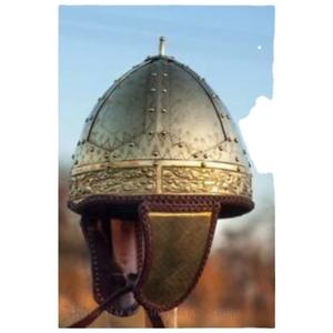Casque conique médiéval tardif de fabrication indienne / Casque viking entièrement portable en laiton, cadeau de Noël - Product Image 1