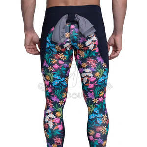 Leggings de sport personnalisables pour entraînement sur toute la longueur pour hommes, vêtements de sport imprimés par sublimation avec leggings emballés - Product Image 3