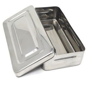 Juego de instrumentos médicos de alta calidad Bandejas de esterilización manual con tapa Hollowware Caja perforada Instrumento médico - Product Image 2