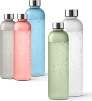 Bouteille d'eau 650ml verte-sans BPA, tritan, étanche, durable-Bouteille de boissons sportives pour la salle de sport, les voyages, l'école, le cyclisme,
