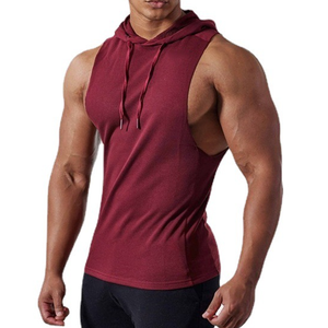 Sudadera con capucha sin mangas de otoño para hombre, camisetas transpirables de secado rápido para gimnasio, camisetas deportivas cómodas para correr con capucha para niños - Product Image 4