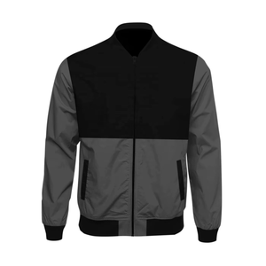 Blouson bomber en polyester recyclé pour homme, résistant à l'eau, fabriqué en usine - Product Image 1