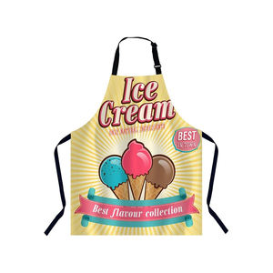 Gran oferta de delantales de Chef personalizados 100% algodón sin mangas estilo babero delantales de cocina con logotipo impreso - Product Image 1