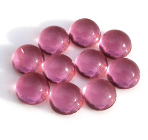 พลอยทัวร์มาลีนธรรมชาติสีชมพูทรงกลมอัญมณีหลวมสีแดงสร้อยคอต่างหูเครื่องประดับทำ6มม. - Product Image 3