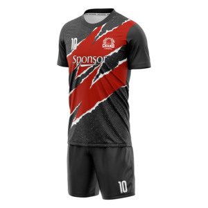 ชุดเสื้อฟุตบอลของผู้ชายผ้าโพลีเอสเตอร์ระบายอากาศได้ดีชุดฟุตบอลแบบปรับแต่งได้ - Product Image 4