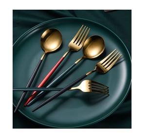 ชุดเครื่องใช้บนโต๊ะอาหารที่ใส่ใจสิ่งแวดล้อมอย่างยั่งยืนมีด้ามจับสแตนเลสและไม้ไผ่รีไซเคิลพร้อมดีไซน์แฟนซีสำหรับงานปาร์ตี้ - Product Image 6