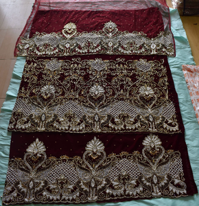 Pañuelo Africano de Terciopelo con Cuentas, Estilo George, para Mujeres Adultas, Elegante, Tradicional, Accesorio de Moda Africana - Product Image 1