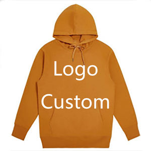 เสื้อฮู้ดผู้ชายผ้าคอตตอนผ้าโพลีเอสเตอร์มีฮู้ดระบายอากาศได้ดีพิมพ์โลโก้ที่เรียบง่ายเสื้อสวมหัว - Product Image 3