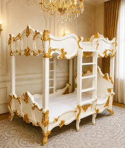 Cama con Dosel de Madera de Teca Tallada de Estilo Francés Moderno y Lujoso, Cama de Cuatro Postes Premium con Mesitas de Noche, Compre Muebles para el Hogar en Línea en EE. UU. - Product Image 6