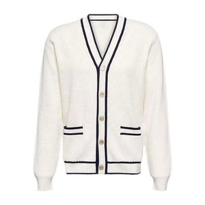 Cárdigan de Hombre de Algodón Tejido, Diseño Clásico, Cierre de Botones, Estilo Popular, Cuello en V - Product Image 1