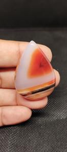 Piedra preciosa cabujón de ágata con bandas naranjas naturales de alta calidad más vendida para envolver alambre y curar chakras - Product Image 3