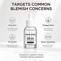 Sérum Visage en Gros BHA Anti-Acné Soin de la Peau Acide Salicylique AHA+Niacinamide Clarifie les Pores Équilibre le Sébum 30ml