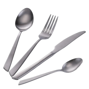 Único revestimiento láser mango plano elegante cubiertos en espejo pulido Hotel restaurante hogar reutilizable juego de cubiertos de acero con espejo - Product Image 2