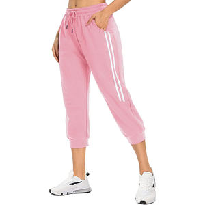 Logo personnalisé pantalon de survêtement baggy uni à taille haute en molleton pour femmes Joggers Mujer pantalon de survêtement pour femmes Joggers de sport - Product Image 1