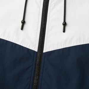 Chaqueta cortavientos impermeable ligera para hombre y mujer, ropa de calle informal con cremallera de punto, 100% poliéster, transpirable, de secado rápido, para otoño - Product Image 4