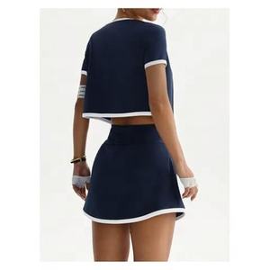 Conjunto Deportivo de 3 Piezas para Mujer, Leggings, Sujetador Deportivo y Top Corto de Manga Larga, Ropa de Gimnasio - Product Image 4