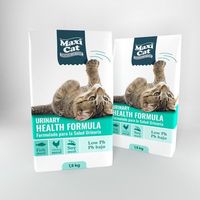 Sac alimentaire pour animaux de compagnie à fond plat personnalisé, refermable, avec fermeture éclair, pour l'emballage de nourriture pour chiens