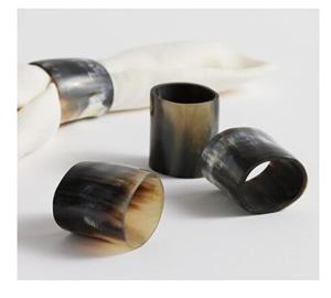 Corne de buffle élégant Table à manger porte-serviettes anneaux pour personnalisé en bois rond de serviette vaisselle Antique - Product Image 5