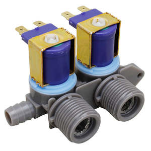 EXP134211400 Válvula de entrada de agua eléctrica de plástico, pieza de repuesto para lavadora y secadora - Product Image 1