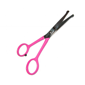 Ciseaux à poils de nez personnalisés 4.5 "petit nez ciseaux de sécurité couleur rose poignée oreille nez visage tondeuse à cheveux - Product Image 4