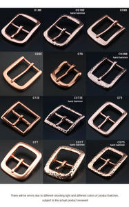 Hebilla de cinturón informal hecha a mano, hebilla de alfiler de cobre rojo para hombre con cuero púrpura, nuevo diseño de hebilla de latón - Product Image 2