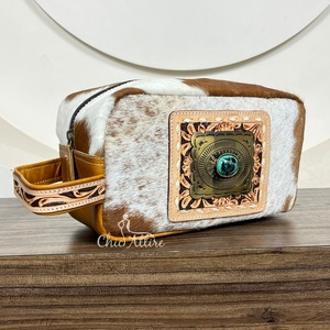 2025กระเป๋าเครื่องสำอางสำหรับผู้หญิง, กระเป๋าเครื่องสำอางเครื่องแป้งทำจากหินเทอร์ควอยซ์สำหรับเดินทาง - Product Image 1