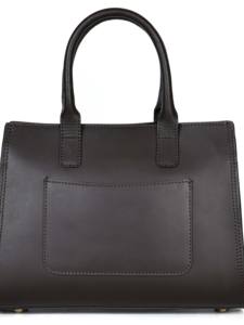 Sac à main en cuir véritable marron foncé à motif bonbon pour femme, sac à bandoulière double, sac fourre-tout structuré vintage, fermeture éclair, cadeau pour elle - Product Image 3