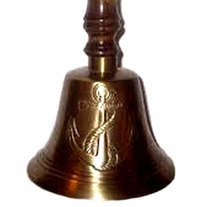 Campana de mano hecha a mano de latón macizo, campana de mano hecha a mano - Product Image 1