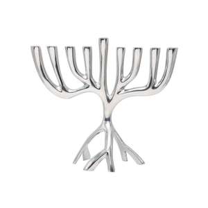 Candelabro Menorá de 9 Brazos, Decoración de Interiores para el Hogar, Aluminio Hecho a Mano, Arte Moderno, Portátil, Ligero, para Hanukkah, Navidad - Product Image 1