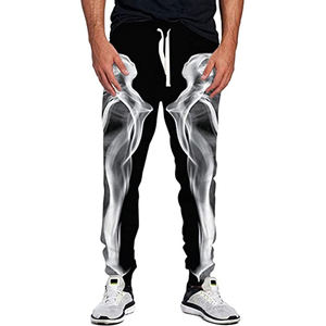 Pantalons de jogging vintage délavés légers imprimés à l'écran en soie pour hommes, parfaits pour la salle de sport, le sport, la course à pied, 100% coton - Product Image 3