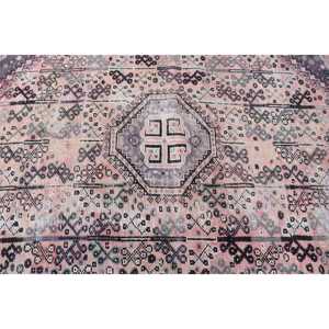 Vintage Turkish <b>Rug</b>, 6.2x7.7 ft Large <b>Rug</b>, Pink <b>Purple</b> Plants & trees Wool <b>Rug</b> - Product Image 5