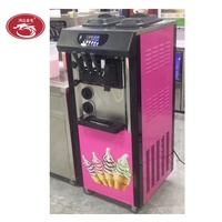 Machine à Crème Glacée Molle Commerciale Automatique 3 Parfums pour Restaurants et la Production de Crème Glacée