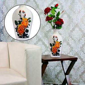 Vase à fleurs minimaliste moderne en acier inoxydable Design élégant avec des accents dorés pour des intérieurs élégants Beauté décorative intemporelle - Product Image 5