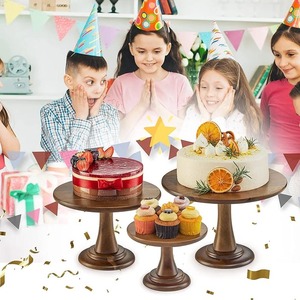 Pedestal de pastel de granja de madera rústico moderno de 3 para bodas, cumpleaños, cenas en restaurantes, sala de estar, cocina, uso en hoteles - Product Image 6