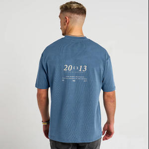 OEM 100% Coton Respirant Col Rond Manches Courtes T-shirt pour Homme Qualité Supérieure Couleur Bleu Fabriqué par Huzaifa Products - Product Image 3