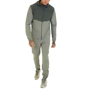 Ensemble survêtement coupe-vent personnalisé de haute qualité pour homme, veste de sport en coton épais à capuche, décontracté et écologique, pour le jogging 2026 - Product Image 2