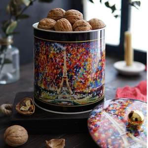 Afremov Paris 2.1L Boîte ronde en métal 140x150mm avec poignée à bouton EF14302 Turquie - Product Image 5