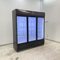 Réfrigérateur commercial vertical à refroidissement direct pour boissons froides, avec une/deux/trois portes, pour l'affichage des boissons