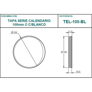 Cubierta de la serie de calendario de 100 mm de la TEL-100 - Product Image 4
