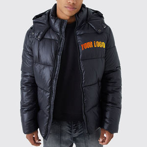 Veste matelassée tendance personnalisée à la mode, vente chaude, nouveau style hip-hop, fermeture éclair réversible, col montant, toile d'hiver - Product Image 4