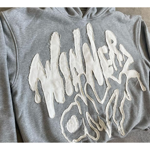 เสื้อฮู้ดกันลมไซส์ใหญ่พิเศษของผู้ชายผ้าฟลีซผ้าฝ้ายปักลาย100% ไซส์ใหญ่พิเศษสำหรับฤดูหนาว - Product Image 4