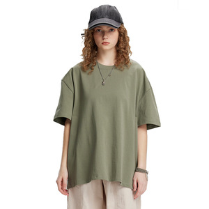 Sérigraphie personnalisée 100% coton unisexe vierge de haute qualité poids lourd surdimensionné Vintage pour hommes T-shirt à épaules tombantes pour hommes - Product Image 4