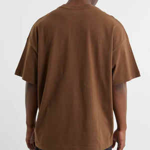 Vêtements surdimensionnés pour hommes T-shirt haut de gamme à épaules tombantes 100% coton T-shirts pour hommes - Product Image 3