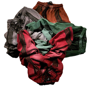 Pantalones Deportivos Holgados de Felpa de Algodón con Cintura Elástica para Hombre, Estilo Casual con Lavado Ácido Personalizado, Pierna Ancha, Franja Lateral y Bolsillos Tipo Cargo - Product Image 2