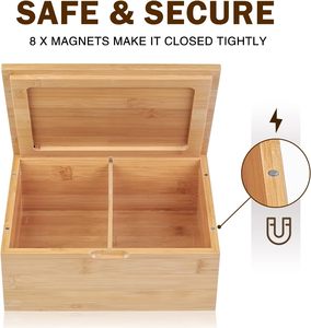 Large Natural Mangowood <b>Decorative</b> <b>Storage</b> <b>Box</b> Wooden Keepsake <b>Box</b> 10 x 8 x 4 with Magnetic Lid <b>for</b> Home <b>Storage</b> - Product Image 4