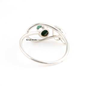 2025 bonne qualité 925 bague fine en argent Sterling 6mm rond bijoux personnalisés éternité Vermeil lunette pierre précieuse naturelle cadeau en gros - Product Image 4